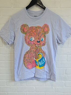 Obey Tee with Acid Bear Graphic
